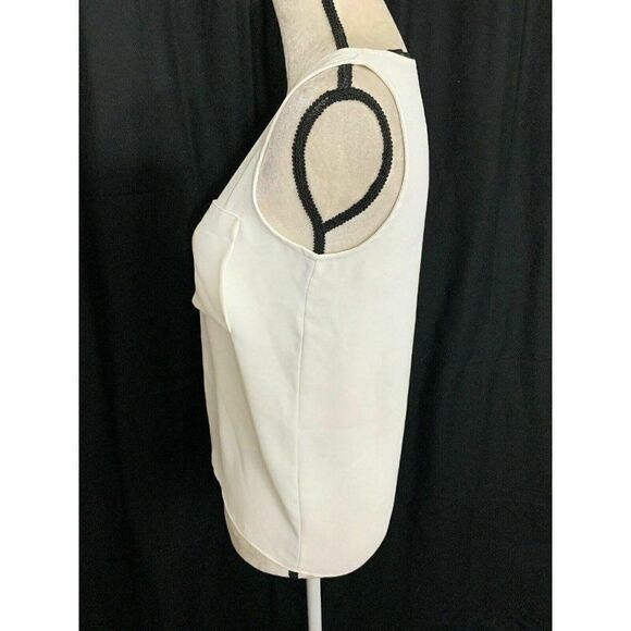 Zara Womens Solid White Crew Neck Tank Top Blouse Xs - Picture 3 of 7